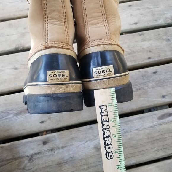 Sorel Caribou Leather Iconic Winter Snow Duck Boots Waterproof Wool Blend Liners - Picture 7 of 9
